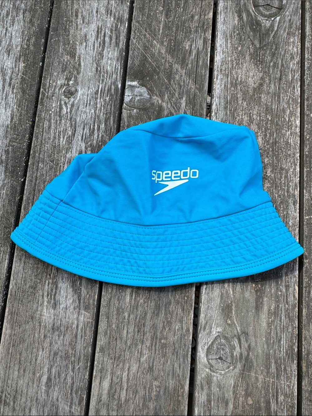 Toddler Speedo Turquoise Blue Bucket Hat with White Logo